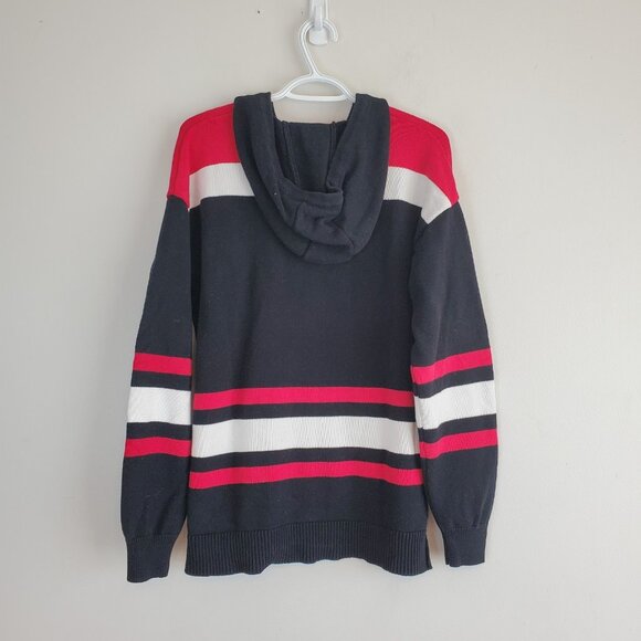 Carleton Ravens Bruzer Knit Jersey Hoodie Sweatshirt Black Size M - Picture 2 of 5